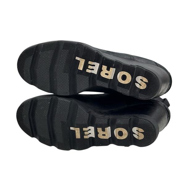 Sorel Joan Uptown Waterproof Wedge Chelsea Boot 10 Women's Black Pull On Bootie - Picture 8 of 10